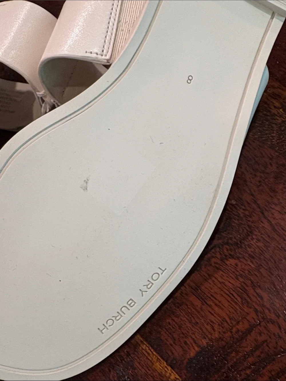 Tory Burch White Leather Georgia Sandals size 8